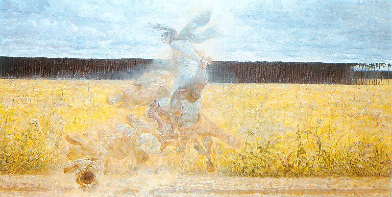 Malczewski, Jacek In the Dust Storm oil painting image